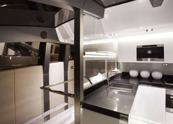 kitchen luxusyacht pearl 75 shinju balearic islands