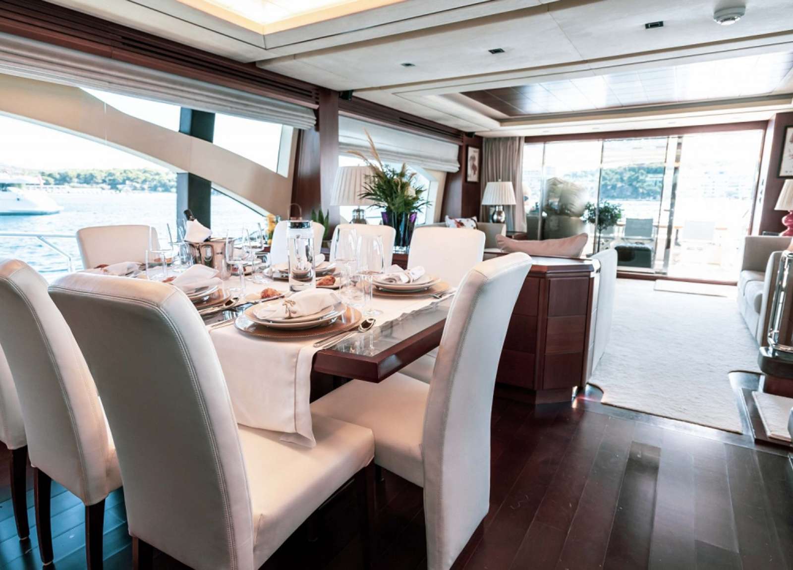 living room luxusyacht azimut 29m koukles griechenland