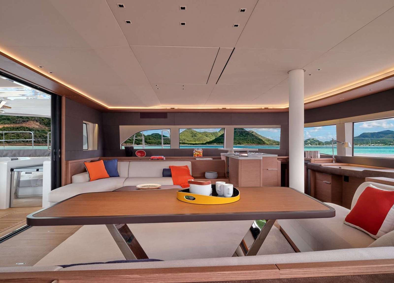 lounge luxury catamaran lagoon sixty 5 kingfisher balearic islands