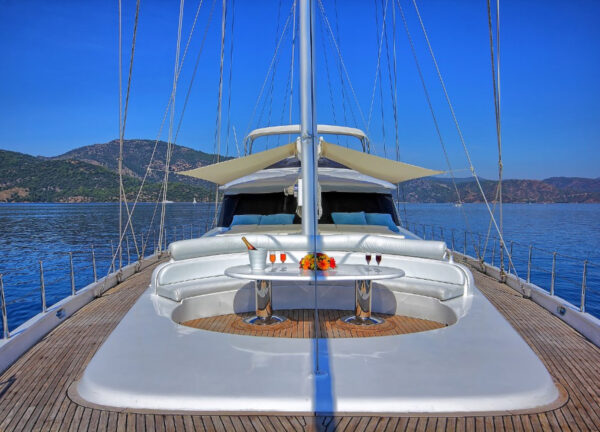 sailing yacht angeloII bug deck view